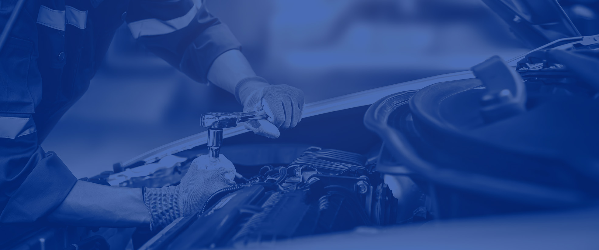 technician working under hood